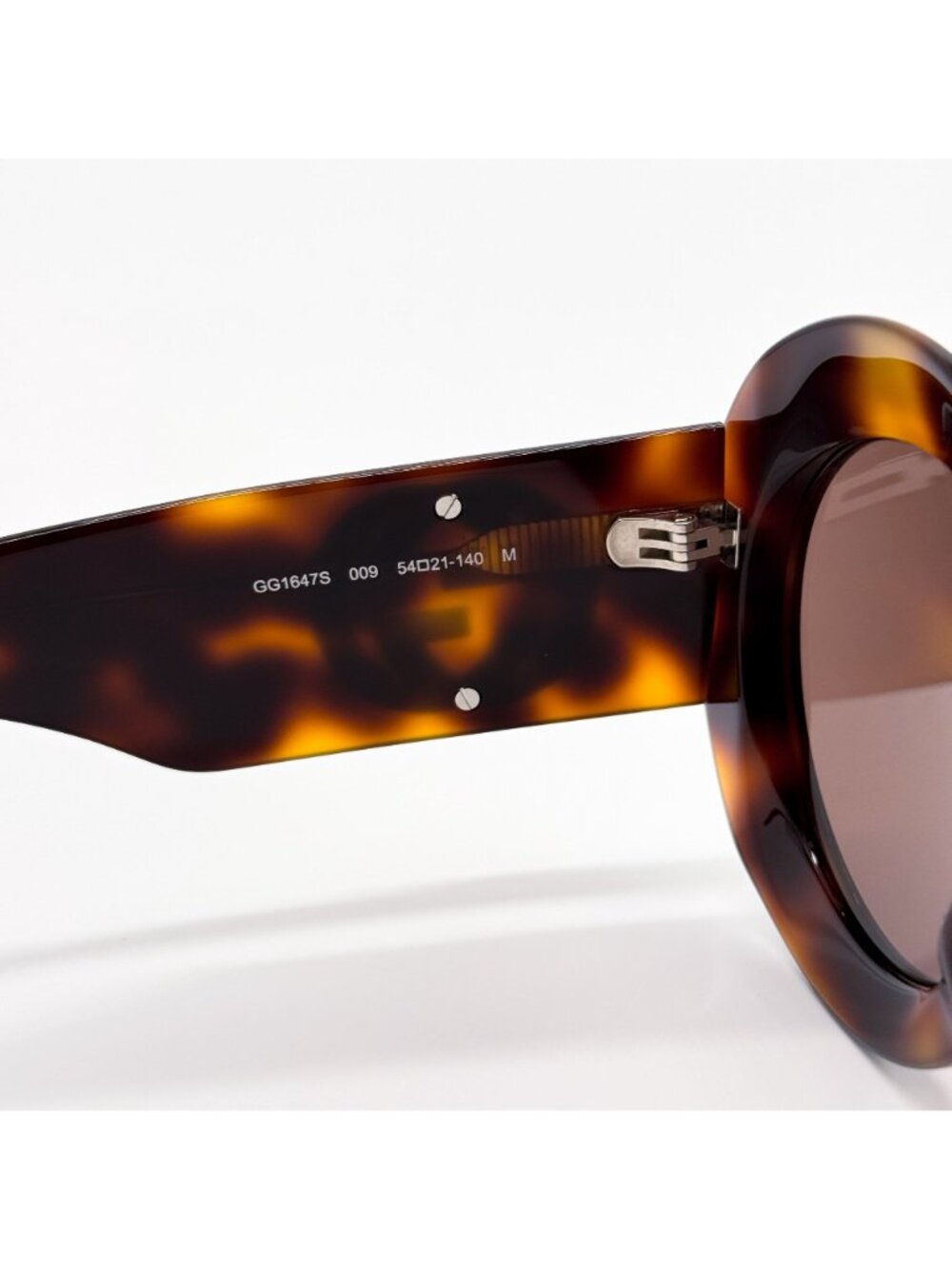 NWT Gucci GG1647S 009 Havana Brown Round Oversized Sunglasses Women - Picture 8 of 10